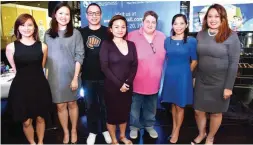  ??  ?? Globe myBusiness announced the first online bazaar featuring over 25 Filipino Shopify merchants. Some of the Shopify merchants also joined the launch with a preview of their sample products for everyone to inspect. From left: Globe myBusiness Solutions...