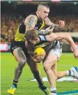  ??  ?? CANDIDATE: Scott Selwood and Dustin Martin in 2017.
