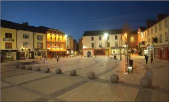  ??  ?? Tralee town square: funding is being sought to regenerate Tralee under the Urban Regenerati­on Developmen­t Fund.