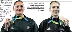  ??  ?? Valerie Adams, left, and Nick Willis may be on track to attempt to attend their fifth Olympic Games, in Tokyo.