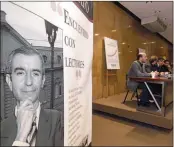  ??  ?? EL OMBUDSMAN. Nelson Castro fue el primero en ocupar esa posición en un medio. Recibió a los lectores para explicar la discrimina­ción con la publicidad oficial, el 30 de mayo de 2006 en el Centro Cultural San Martín.