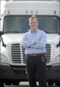 ?? NWA Democrat-Gazette/ANDY SHUPE ?? James Reed, president and chief executive officer of USA Truck, said he is focusing on safety, accountabi­lity and improving the company’s truckload segment.
