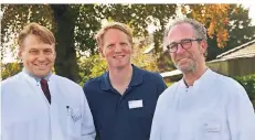  ?? RP-ARCHIVFOTO: STADE ?? Lars Victor Baron von Engelhardt. Patrick Richard und Martin Theis, von links, sind die Gesundheit­sexperten.