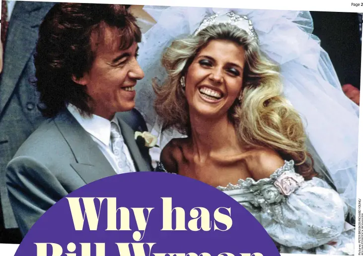  ??  ?? Wedding day: Bill Wyman and 18-year-old Mandy Smith in 1989. Within weeks she’d moved out