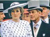  ??  ?? Philip and Diana at Derby Day in 1986. Their strong early relationsh­ip turned to mutual dislike as he believed her actions were damaging the monarchy