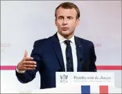  ?? (Photo AFP) ?? Emanuel Macron a dévoilé, hier, son plan santé.