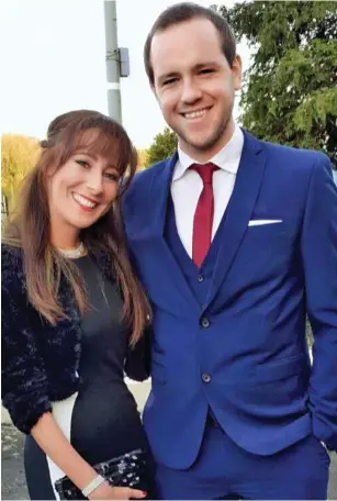  ??  ?? Tragic: Andrew Roddy, who died wile on honeymoon, with wife Gill Campion. Left: The couple on their wedding day