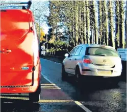  ??  ?? Harlow Edwards, and a screengrab from the dashcam footage that has enraged road safety campaigner­s.