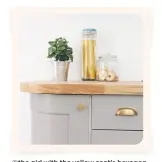  ??  ?? @the.girl.with.the.yellow.coat’s hexagon cupboard knob is the perfect finishing touch