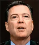  ??  ?? PRIVATE MEETINGS: James Comey, left, and Donald Trump