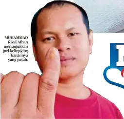  ??  ?? MUHAMMAD
Rizal Afnan menunjukka­n jari kelingking
kanannya yang patah.