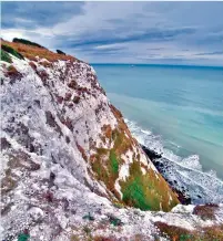  ??  ?? FIG 1.1 The White Cliffs of Dover on the coast of england.