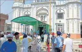  ?? HT PHOTO ?? The gurdwara in Hathoa village of Malerkotla where the holy book was found burnt.