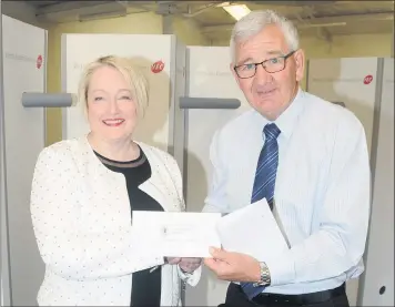  ??  ?? FINALLY: Member for Ripon Louise Staley accepts official confirmati­on of her election win from Ripon district election manager Ian Mclean in Stawell. Picture: DEAN LAWSON