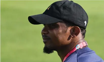  ?? ?? Samuel Eto’o pictured at a Cameroon training session at the World Cup last month. Photograph: Issouf Sanogo/AFP/Getty Images