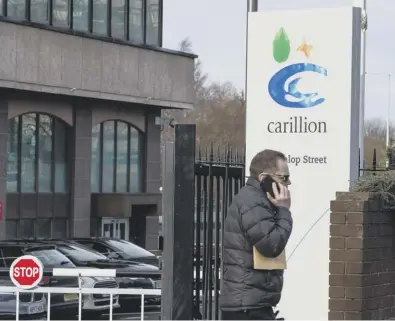  ??  ?? 0 Carillion’s collapse will have a chastening effect on the private sector