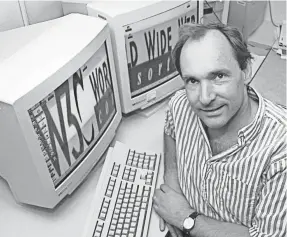  ??  ?? In 1989, British computer scientist Tim Berners-Lee laid out what would become the World Wide Web in “Informatio­n Management: A Proposal.” ELISE AMENDOLA, AP
