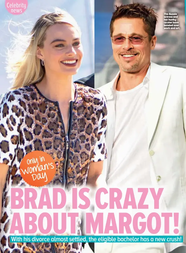  ??  ?? The Aussie actress and her hunky co-star have bonded over work and art. Only in Woman’s Day