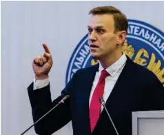  ??  ?? Aleksej Navalnyj har varslet at han vil anke avgjørelse­n fra valgkommis­jonen, men få tror han har noen mulighet til å nå fram.
