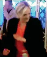  ??  ?? Dance moves: Marine Le Pen