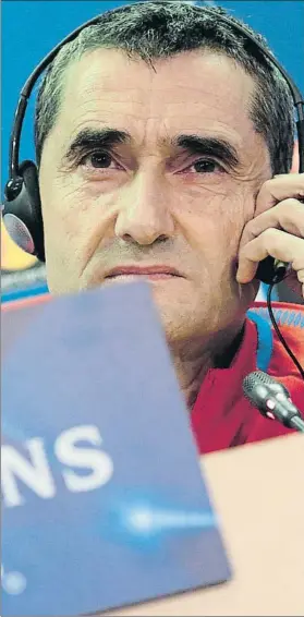  ?? FOTO: PEP MORATA ?? Valverde, ayer en la previa El técnico avisó de los recursos del Chelsea