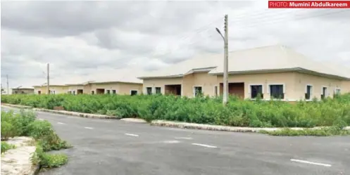  ?? PHOTO: Mumini Abdulkaree­m ?? Some of the completed houses at the Phase 1 housing scheme located at the Aliara/Aremu/Osin area of Asa Dam in Ilorin, Kwara State