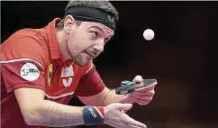  ?? Foto: dpa ?? Der Deutsche Timo Boll gehört immer noch zu den besten Tischtenni­sspielern der Welt.