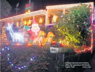  ?? PHOTO/ FILE ?? A house decked out in festive attire for a previous Christmas Lights Trail.