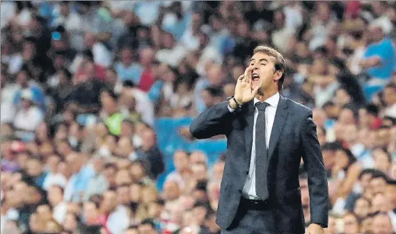  ?? FOTO: EFE ?? Lopetegui aplaudió el trabajo de los jugadores del Real Madrid, que no encajaron ningún gol en esta primera jornada de Liga y resolviero­n en ataque