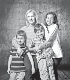  ??  ?? Ingraham with her children, Nikolai (left to right), Dmitri, and Maria. (Left) Ingraham in the studio hosting her radio show in August 2004. — WP-Bloomberg photos