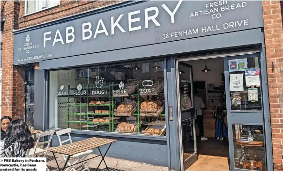  ?? ?? > FAB Bakery in Fenham, Newcastle, has been praised for its goods