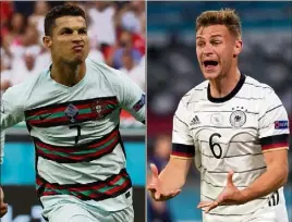  ?? (Photos AFP) ?? La Seleçao de Cristiano Ronaldo a historique­ment du mal contre la Mannschaft de Joshua Kimmich. Voilà qui promet !