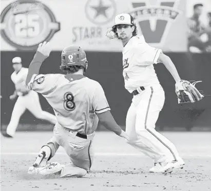  ?? COURTESY PHOTO ?? Archbishop Spalding grad Sean Miller, playing shortstop for the Bowie Baysox in 2019, is retiring after being waived by the Orioles. “I don’t have any bad blood toward the Orioles. They gave me an opportunit­y. What’s going down now in baseball is a bad situation.”