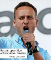  ?? PAVEL GOLOVKIN ?? Russian opposition activist Alexei Navalny