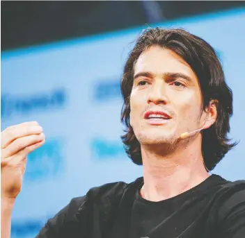  ?? EDUARDO MUNOZ/REUTERS/FILES ?? WeWork co-founder and CEO Adam Neumann has been forced to resign over concerns about his leadership and inability to guide the company through financial losses.