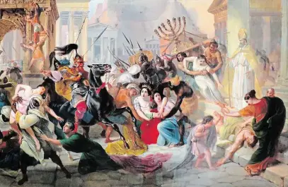  ?? Západoříms­ká říše zanikla i v důsledku vyplenění Říma Vandaly v čele s králem Gensericem v roce 455. FOTO PROFIMEDIA ?? Nájezd barbarů.