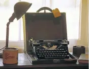  ?? CAROLYN COLE/LOS ANGELES TIMES ?? William Faulkner’s portable typewriter. In his Nobel Prize speech in 1950, Faulkner declared that the only thing worth writing about was “the human heart in conflict with itself.”