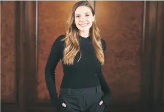  ?? THE ASSOCIATED PRESS ?? Elizabeth Olsen stars as a young widow in the Facebook series Sorry For Your Loss.