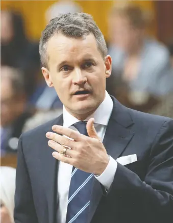  ?? ADRIAN WYLD/THE CANADIAN PRESS ?? Natural Resources Minister Seamus O’regan says Ottawa is listening to Alberta’s frustratio­n and admits that there’s no plan yet for Canada to achieve net-zero emissions by 2050.