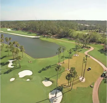  ?? PGA TOUR ?? In a notable change on the Stadium Course’s front nine, a mound was removed between the sixth and seventh holes and replaced by a lake. In addition, the No. 7 tee was moved back 5 yards.