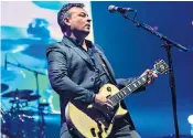  ??  ?? Middle-aged revolt: Singer James Dean Bradfield described himself on stage as a ‘gnarled old taff’