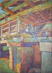  ?? SUBMITTED PHOTO ?? James Green was awarded Best of Show in the 15th Annual Scenes of the Schuylkill Art Show for his colorful oil on linen piece titled “Saw Mill.”