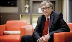  ?? — AFP ?? Microsoft founder, Co-chairman of the Bill & Melinda Gates Foundation, Bill Gates, poses for a picture in Lyon, central eastern France, in this file photo.