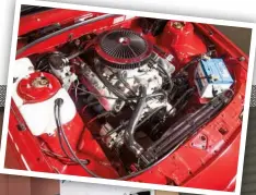  ??  ?? ENGINE:
The Ingrams Automotive-specified and machined engine is based on a VN V8 with its betterbrea­thing symmetrica­lport heads. With a Scat stroker crank, 10.5:1 squeeze, Pacemakers, 750cfm Holley Brawler on a dual-plane Edelbrock air-gap manifold, and a Camtech bumpstick, it’s good for close to 500hp at the flywheel at 6250rpm