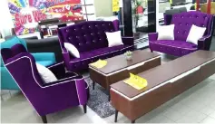  ??  ?? Another type of sofa set available at Lavino Batu Kawah.