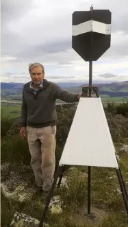  ??  ?? Below right: Peter (standing by the trig station) and Ruth Menlove took the Northern Southland walk group along the ridge of their farm, which is the boundary between Dipton and Lumsden. Photo by Heather Winter Lumsden.