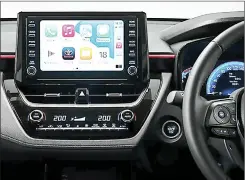  ?? ?? The cabin features a touchscree­n infotainme­nt system.