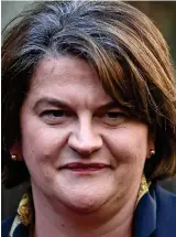  ??  ?? Union fury: DUP leader Arlene Foster