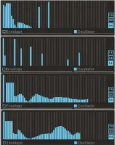  ??  ?? 03 Giving each oscillator its own unique set of harmonics adds complexity to additive patches