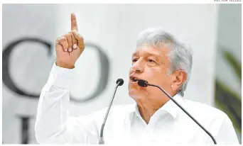  ?? HÉCTOR TÉLLEZ ?? El presidente de Movimiento de Regeneraci­ón Nacional.